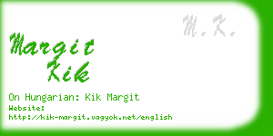 margit kik business card